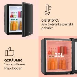 Happy Hour Minibar 5-15°C EEK G Lautlos 23dB LED-Licht -Haushaltsgeräte Store 10005399 DE 0004 usp