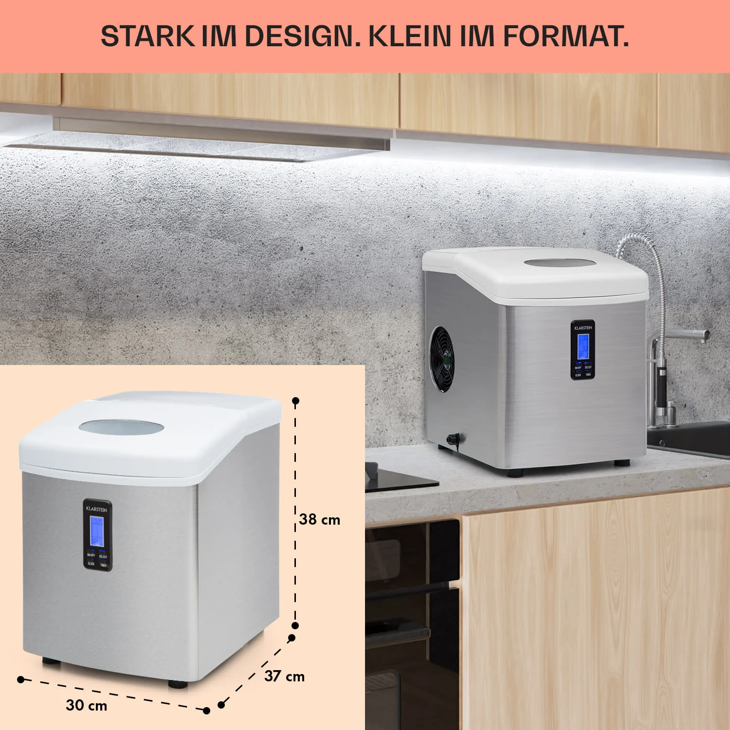 Mr. Silver-Frost Eismaschine 150W Edelstahl Weiß 15kg 6 Mr. Silver-Frost Eismaschine 150W Edelstahl Weiß 15kg – Bild 6