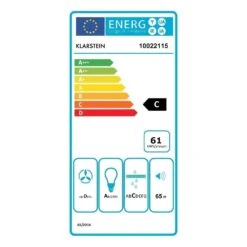 Lumio Primo Retro-Dunstabzugshaube 60cm 490 M³/h LED-Leuchten -Haushaltsgeräte Store 10022115 energy label
