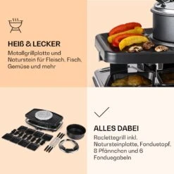 Entrecote 2-in-1 Raclettegrill & Fondue Naturstein 1100W 8 Personen 10 Entrecote 2-in-1 Raclettegrill & Fondue Naturstein 1100W 8 Personen -Haushaltsgeräte Store 10022268 de 0005 logo