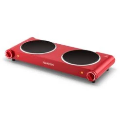 Captain Cook² Doppel-Kochplatte Infrarot 2400W Edelstahl Rot -Haushaltsgeräte Store 10027876 yy 0006 titel Klarstein Captain Cook Doppel Kochplatte