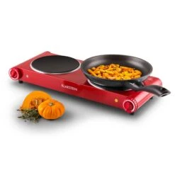 Captain Cook² Doppel-Kochplatte Infrarot 2400W Edelstahl Rot -Haushaltsgeräte Store 10027876 yy 0007 titel Klarstein Captain Cook Doppel Kochplatte