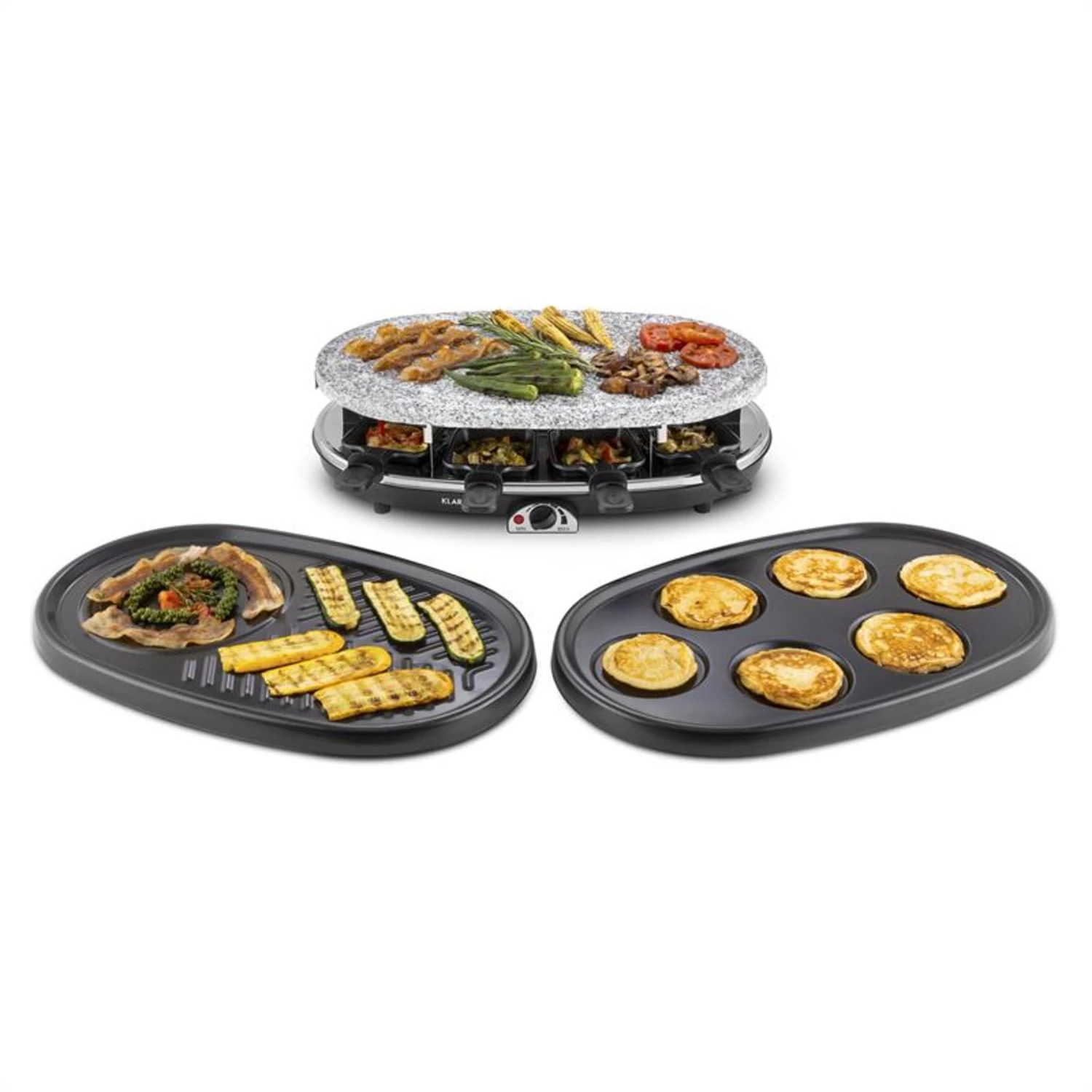 All-U-Can-Grill Raclette 4-in-1 Pancake Crêpes Steinplatte 8 Personen 4 All-U-Can-Grill Raclette 4-in-1 Pancake Crêpes Steinplatte 8 Personen – Bild 4