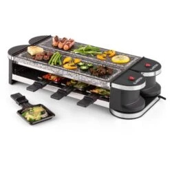 Tenderloin 100 Raclette-Grill 1200 W (2x600W) 8 Personen 2x Naturstein -Haushaltsgeräte Store 10028579 yy 0007 logo 07 Klarstein Tenderloin Raclette Grill