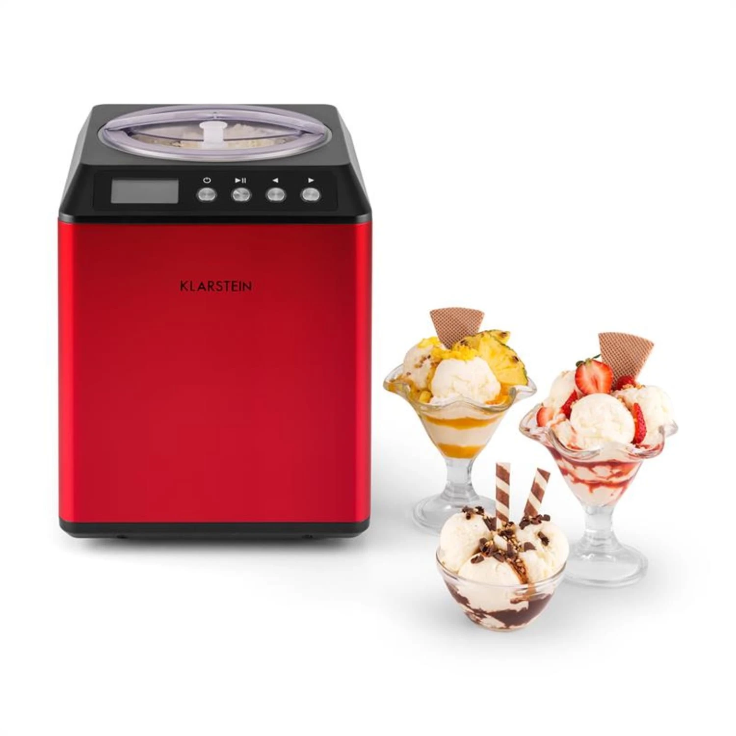 Vanilla Sky Eiscreme-Maschine Kompressor 2l 180W Edelstahl Rot 6 Vanilla Sky Eiscreme-Maschine Kompressor 2l 180W Edelstahl Rot – Bild 6