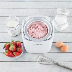 Creamberry Eiscremebereiter Flaschenkühler Frozen Yogurt 1,5l Weiß -Haushaltsgeräte Store 10028925 yy 0004 ambient Klarstein Creamberry Eisbereiter reedit