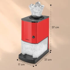 Icebreaker Ice Crusher 15kg/h 3,5 Liter Eisbehälter Edelstahl Rot -Haushaltsgeräte Store 10028938 yy 0011 dimensions