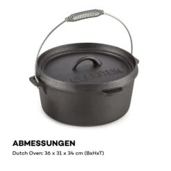 Hotrod 85 Dutch Oven BBQ-Topf 9 Qt / 8,5 Liter Gusseisen Schwarz -Haushaltsgeräte Store 10029167 de 0008 logo