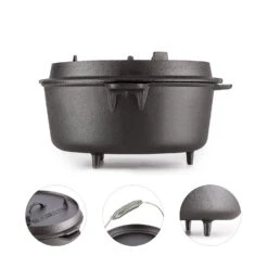 Hotrod 145 Dutch Oven BBQ-Topf 12 Qt / 11,4 Liter Gusseisen Schwarz -Haushaltsgeräte Store 10029168 yy 0004 logo