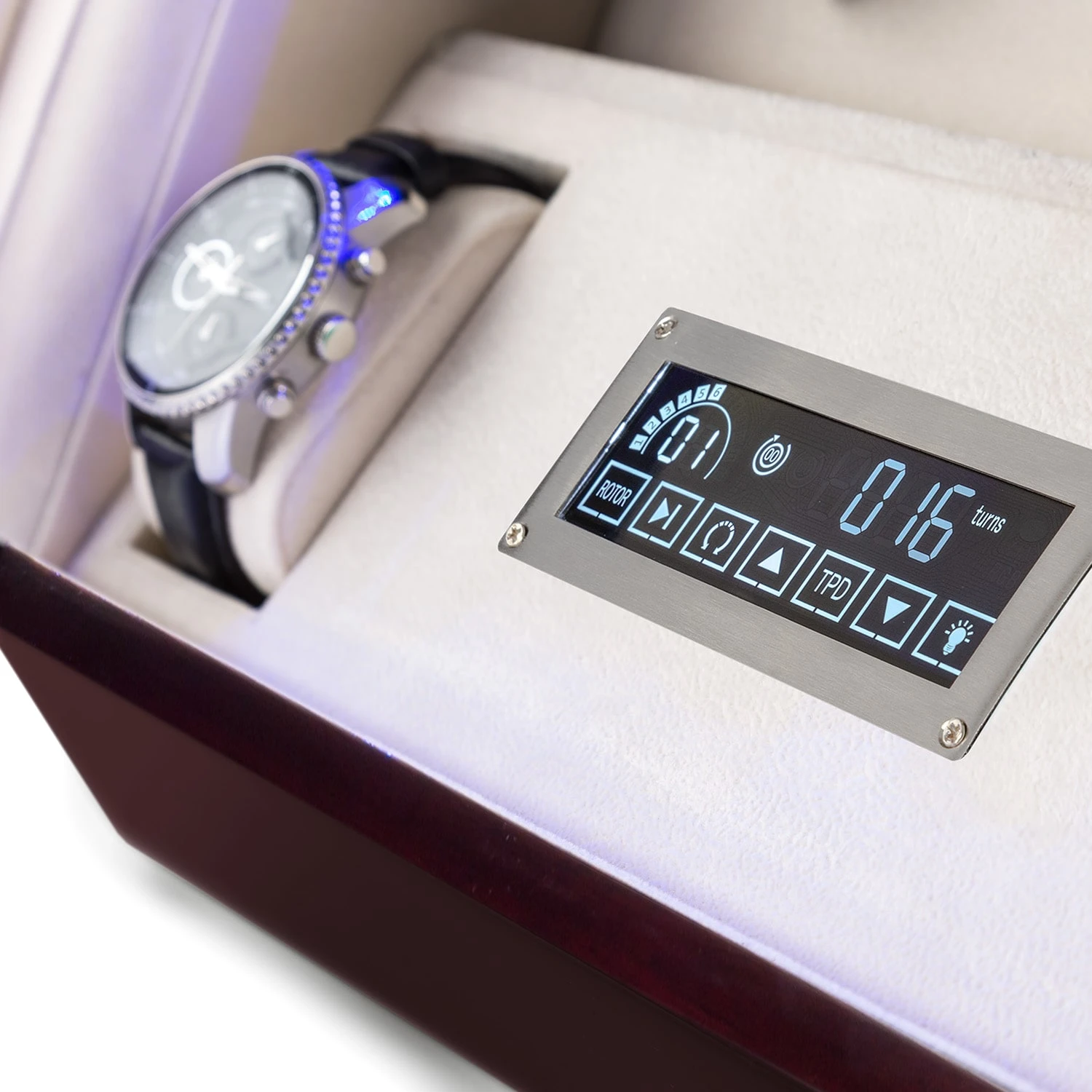 Klingenthal Uhrenbeweger Rechts-Links-Lauf Bis 2200U/d 12 Uhren RGB-LED Touch Abschließbar 6 Klingenthal Uhrenbeweger Rechts-Links-Lauf Bis 2200U/d 12 Uhren RGB-LED Touch Abschließbar – Bild 6