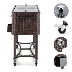 Springbreak Getränkewagen Kühlbox Terrassenkühlwagen 80l Rattandekor -Haushaltsgeräte Store 10029648 yy 0003 logo