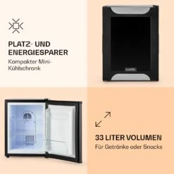 Happy Hour 33 Minibar 33L 5-15°C EEK G 25dB LED-Licht 9 Happy Hour 33 Minibar 33L 5-15°C EEK G 25dB LED-Licht -Haushaltsgeräte Store 10030510 de 0003 logo