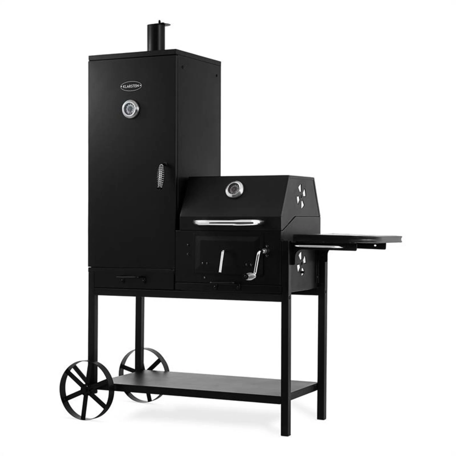 Fleischbrocken Holzkohlegrill Smoker Räucherofen BBQ-Grill Schwarz 6 Fleischbrocken Holzkohlegrill Smoker Räucherofen BBQ-Grill Schwarz – Bild 6