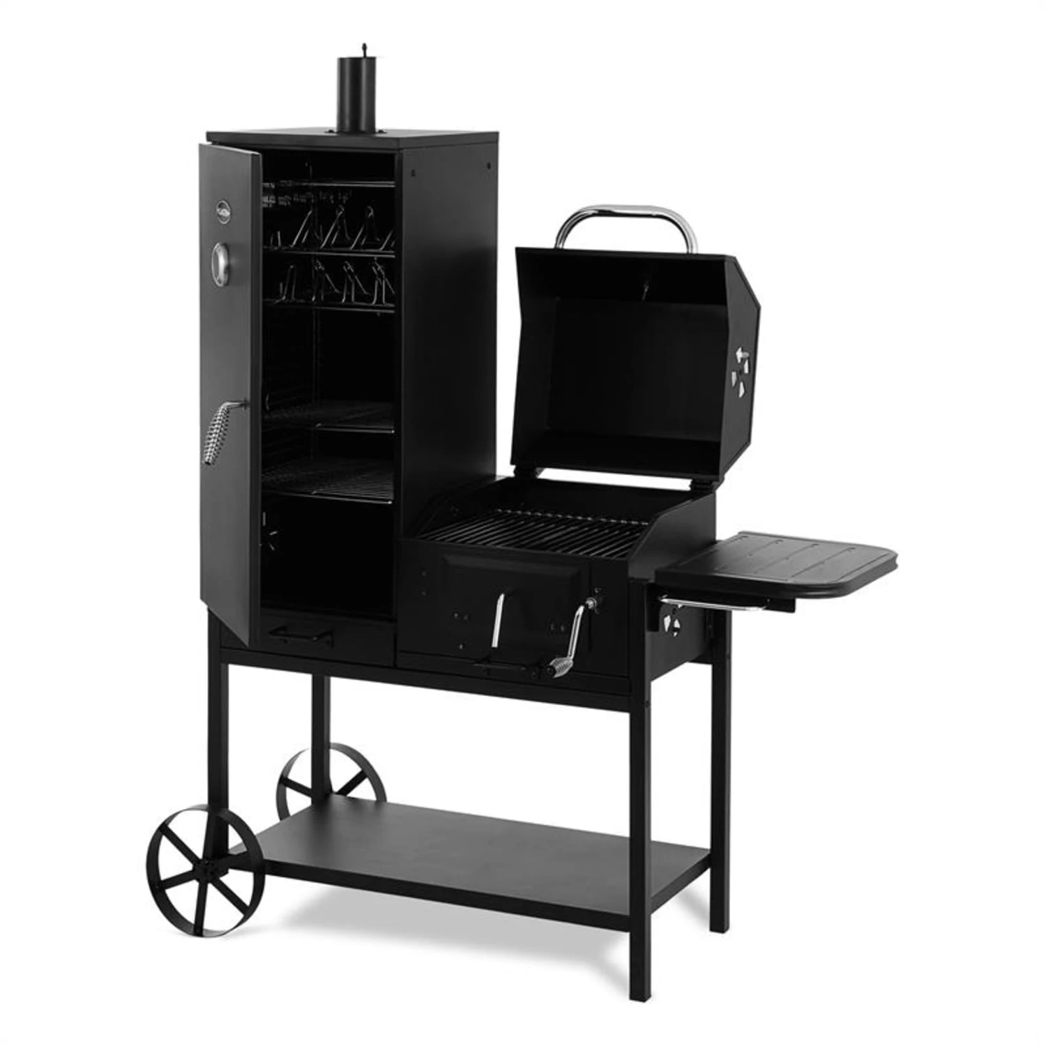 Fleischbrocken Holzkohlegrill Smoker Räucherofen BBQ-Grill Schwarz 7 Fleischbrocken Holzkohlegrill Smoker Räucherofen BBQ-Grill Schwarz – Bild 7