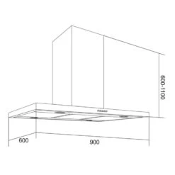 Bonita Dunstabzugshaube 90cm 500 M³/h Inselhaube Design Edelstahl -Haushaltsgeräte Store 10030823 yy 0008 logo Klarstein Bonita Dunstabzugshaube Inselhaube reedit v2