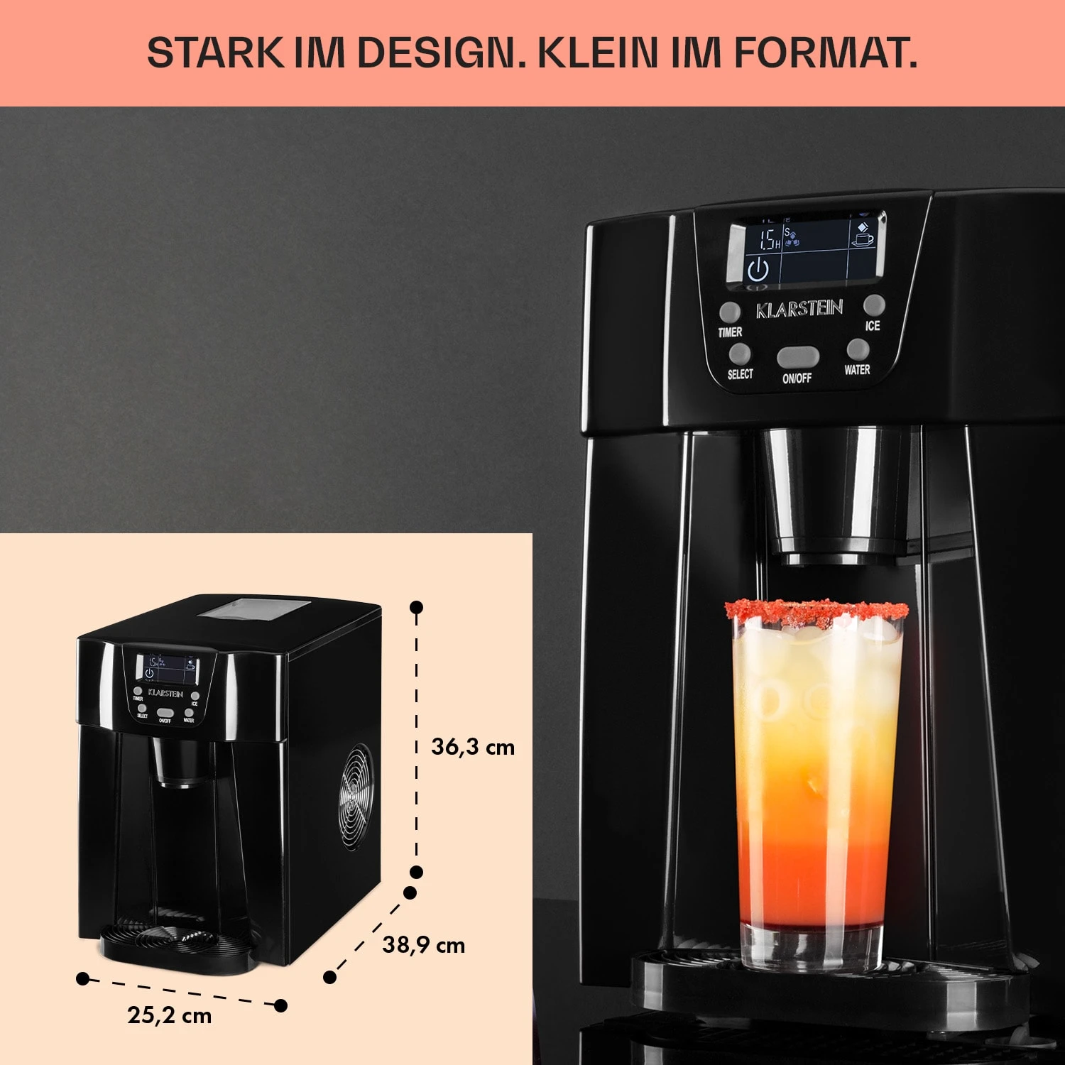 Ice Volcano 2G Eismaschine LED 12kg Je 24h 2l 6-12min Schwarz 6 Ice Volcano 2G Eismaschine LED 12kg Je 24h 2l 6-12min Schwarz – Bild 6