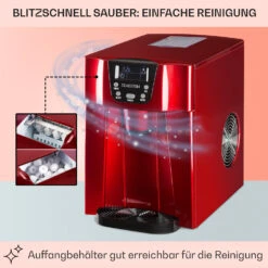 Ice Volcano 2G Eismaschine LED 12kg Je 24h 2l 6-12min Rot -Haushaltsgeräte Store 10030849 DE 0005 usp