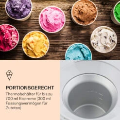 Schneeflöckchen Eiscremebereiter Thermoelektrisch 700ml Leise Weiß -Haushaltsgeräte Store 10031663 de 0005 logo