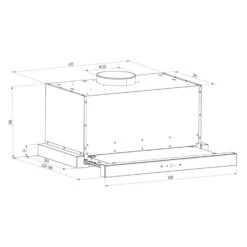 Vinea Unterbau-Dunstabzugshaube Flachschirmhaube 60cm Schwarz -Haushaltsgeräte Store 10031681 yy 0008 detail Klarstein Vinea Unterbau Dunstabzugshaube schwarz