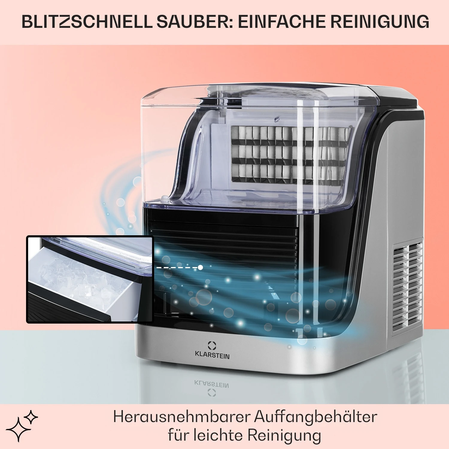 Kristall Eiswürfelmaschine Kristalleis 2 Größen 2,5l Wassertank 5 Kristall Eiswürfelmaschine Kristalleis 2 Größen 2,5l Wassertank – Bild 5