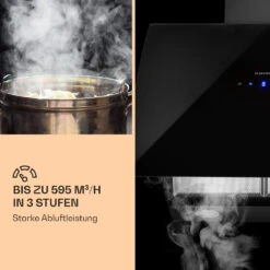 Annabelle 60 Dunstabzugshaube Glas 595 M³/h Touch-Armatur Schwarz -Haushaltsgeräte Store 10031905 de 0004 logo