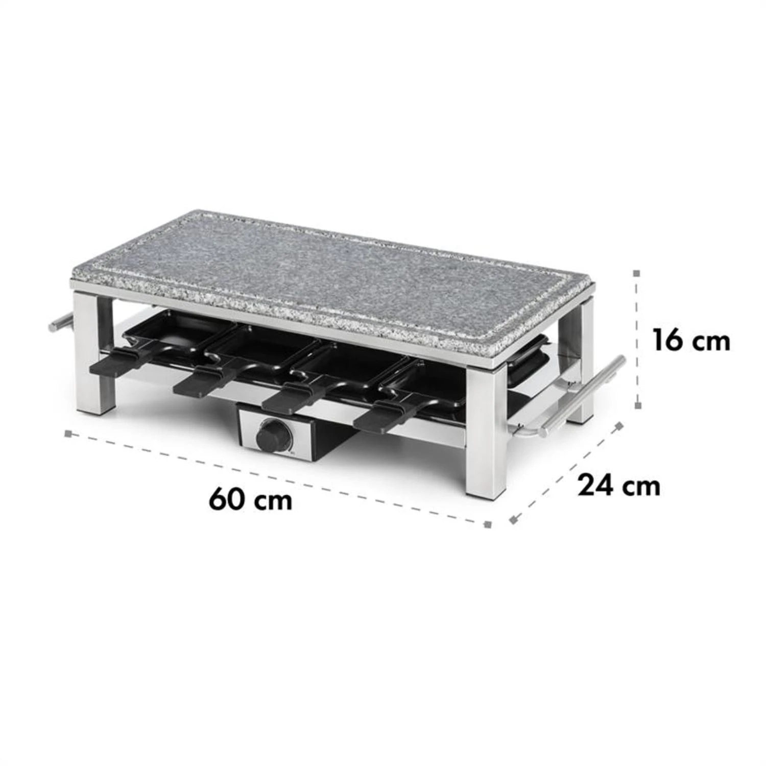 Schmelzlette Raclette 1500W Naturstein-Platte Edelstahlgehäuse 6 Schmelzlette Raclette 1500W Naturstein-Platte Edelstahlgehäuse – Bild 6