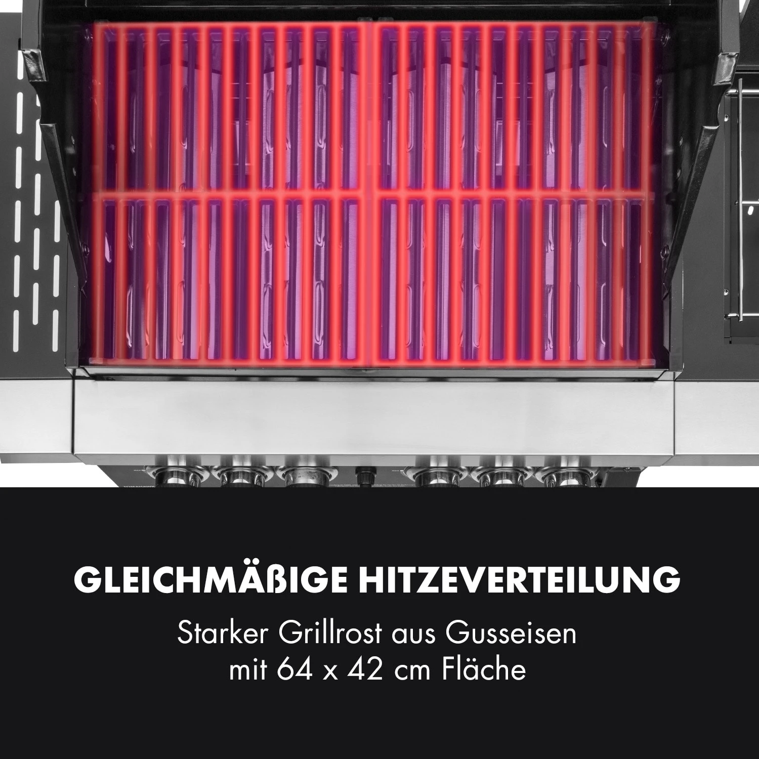 Tomahawk 4.2 SBG Gasgrill 6 Brenner 20,7 KW 64x42cm Grill Edelstahl 6 Tomahawk 4.2 SBG Gasgrill 6 Brenner 20,7 KW 64x42cm Grill Edelstahl – Bild 6