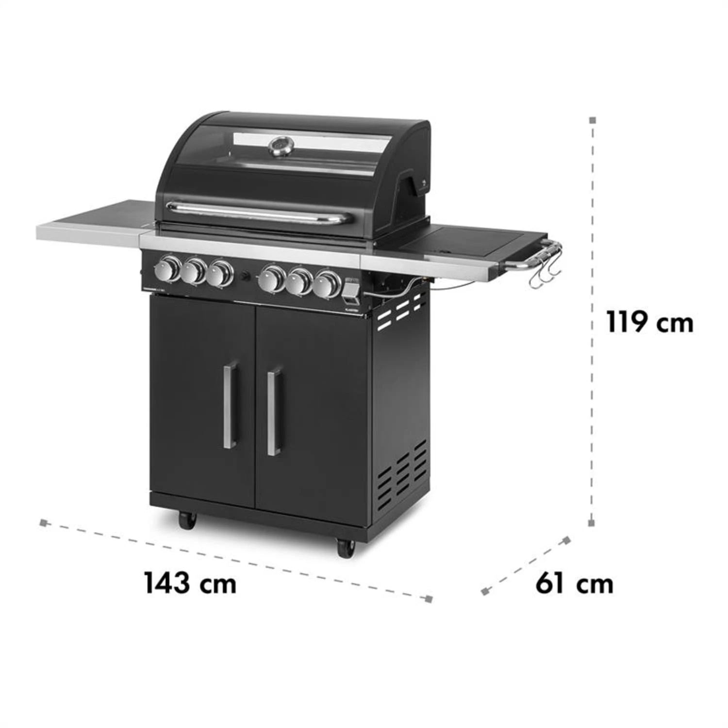 Tomahawk 4.2 SBG Gasgrill 6 Brenner 20,7 KW 64x42cm Grill Edelstahl 11 Tomahawk 4.2 SBG Gasgrill 6 Brenner 20,7 KW 64x42cm Grill Edelstahl – Bild 11