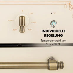 Victoria Einbaubackofen Retro-Design 9 Funktionen 50-250°C Elfenbein 14 Victoria Einbaubackofen Retro-Design 9 Funktionen 50-250°C Elfenbein -Haushaltsgeräte Store 10032485 de 0005 logo