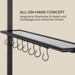 Steakhouse Grilldach 220x215x140cm PE 180 G/m² Flammhemmend Stahl Grau -Haushaltsgeräte Store 10032523 de 0004 logo