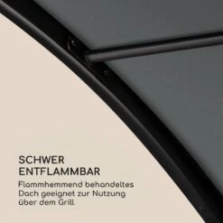 Steakhouse Grilldach 220x215x140cm PE 180 G/m² Flammhemmend Stahl Grau -Haushaltsgeräte Store 10032523 de 0009 logo