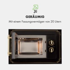 Victoria 20 Einbau-Mikrowelle, 20 L, 800 W, Grill: 1000 W, Schwarz -Haushaltsgeräte Store 10032591 de 0007 logo