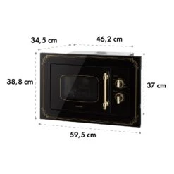 Victoria 20 Einbau-Mikrowelle, 20 L, 800 W, Grill: 1000 W, Schwarz -Haushaltsgeräte Store 10032591 yy 0010 logo