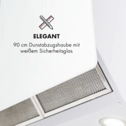 Annabelle 90 Dunstabzugshaube Glas 595 M³/h Touch-Armatur Weiß 17 Annabelle 90 Dunstabzugshaube Glas 595 M³/h Touch-Armatur Weiß -Haushaltsgeräte Store 10032685 de 0008 logo