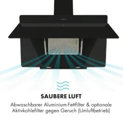 Aurica 90 Dunstabzugshaube, 90 Cm, Wandanbau, 165 W, Schwarz -Haushaltsgeräte Store 10032766 de 0005 logo