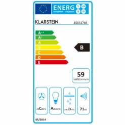 Aurica 90 Dunstabzugshaube, 90 Cm, Wandanbau, 165 W, Schwarz -Haushaltsgeräte Store 10032766 energy label
