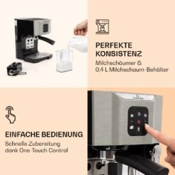 BellaVita Kaffeemaschine 3-in-1 1450 W 20 Bar Milchschäumer -Haushaltsgeräte Store 10032806 de 0003 logo