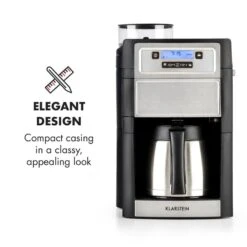 Aromatica II Thermo Kaffeemaschine, Mahlwerk, 1,25 L, Silber -Haushaltsgeräte Store 10032875 yy 0003 logo Klarstein Aromatica II Thermo Kaffeemaschine silber