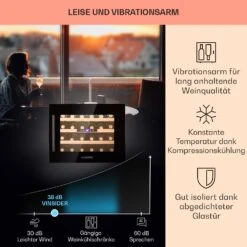 Vinsider 24 Built-In Uno Onyx Einbau-Weinkühlschrank 24 Flaschen 57 L -Haushaltsgeräte Store 10032965 de 0004 usp