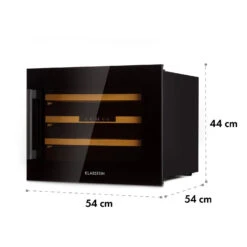 Vinsider 24 Built-In Uno Onyx Einbau-Weinkühlschrank 24 Flaschen 57 L -Haushaltsgeräte Store 10032965 yy 0011 dimensions