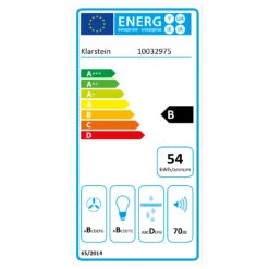 Down Under Dunstabzugshaube Einbau 60cm Abluft: 590 M³/h LED Edelstahl -Haushaltsgeräte Store 10032975 energy label