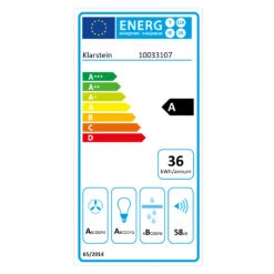 Kronleuchter L Inselabzugshaube 60cm Abluft: 590m³/h LED Touch Glas Weiß -Haushaltsgeräte Store 10033107 energy label