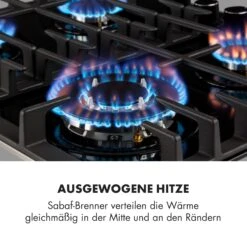 Ignito 4 Zonen Gaskochfeld 4-flammig Sabaf-Brenner Glaskeramik Schwarz -Haushaltsgeräte Store 10033132 de 0003 logo