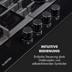 Ignito 4 Zonen Gaskochfeld 4-flammig Sabaf-Brenner Glaskeramik Schwarz -Haushaltsgeräte Store 10033132 de 0004 logo