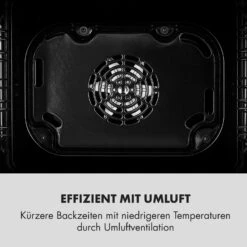 Kalahari Elektrischer Einbaubackofen 2300W 7 Funktionen Schwarz -Haushaltsgeräte Store 10033187 de 0007 logo