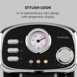 Espressionata Gusto Espressomaschine 1100W 15 Bar Druck Schwarz -Haushaltsgeräte Store 10033209 yy 0003 logo Klarstein Espressionata Gusto Espressomaschine