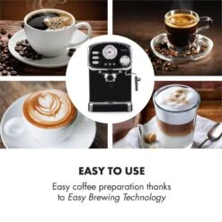 Espressionata Gusto Espressomaschine 1100W 15 Bar Druck Schwarz -Haushaltsgeräte Store 10033209 yy 0004 logo Klarstein Espressionata Gusto Espressomaschine