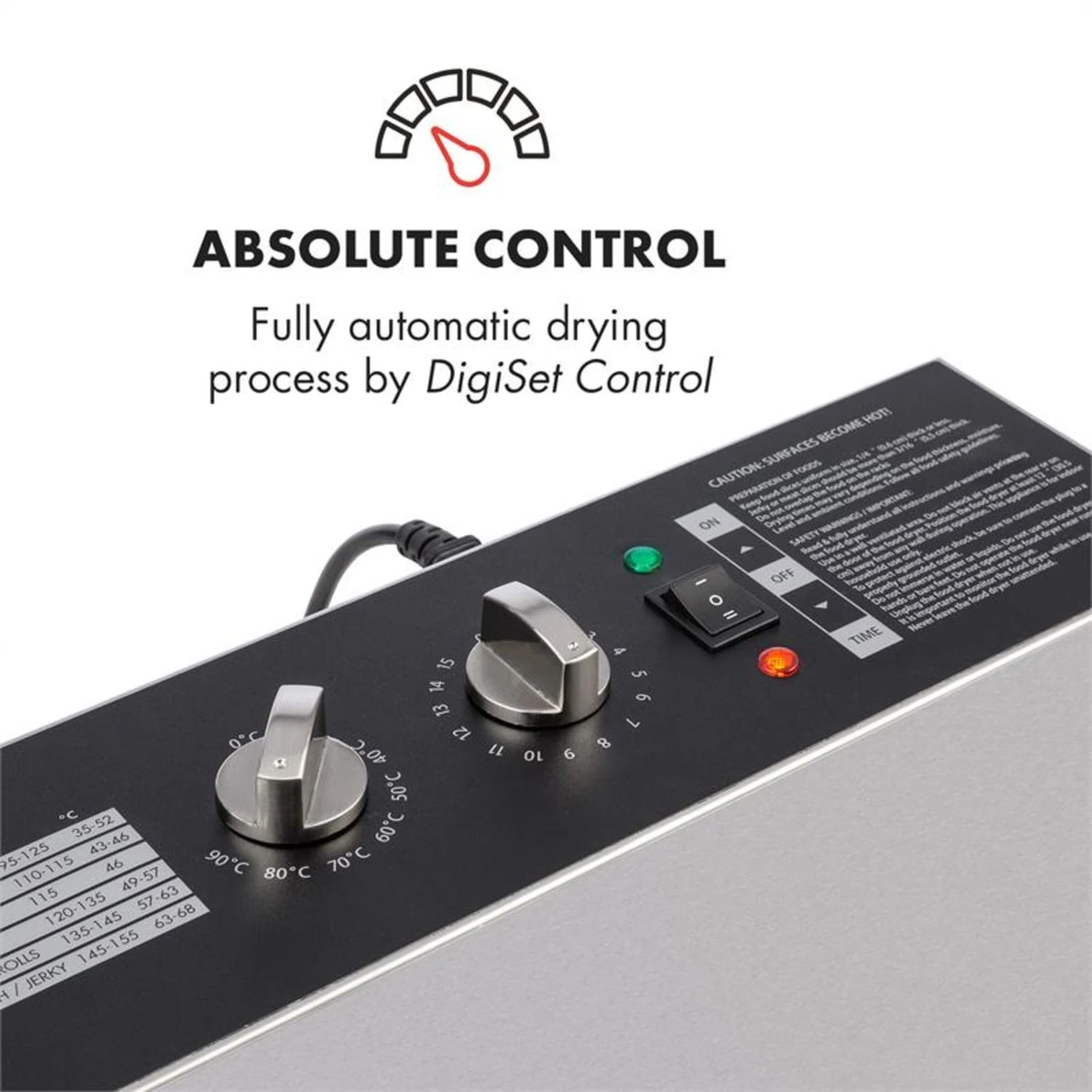 Master Jerky 16 Dörrautomat 1500W 40-90 °C 15h-Timer Edelstahl 2 Master Jerky 16 Dörrautomat 1500W 40-90 °C 15h-Timer Edelstahl – Bild 2