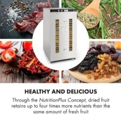 Master Jerky 24 Dörrautomat 5850W 40-90 °C 15h-Timer Edelstahl Silber 12 Master Jerky 24 Dörrautomat 5850W 40-90 °C 15h-Timer Edelstahl Silber -Haushaltsgeräte Store 10033214 yy 0005 logo Klarstein Master Jerky 24 Doerrautomat silber