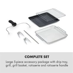 AeroVital Cube Heißluftfritteuse 1600W 12l Timer 16 Programme Schwarz -Haushaltsgeräte Store 10033248 yy 0008 logo Klarstein AeroVital Cube Heissluftfritteuse schwarz reedit v3